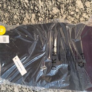 DKNY Black Track Pants with White Logo